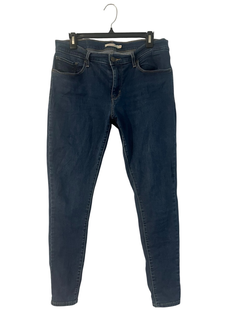Women's Dark Blue Skinny Jeans - Stretch Denim